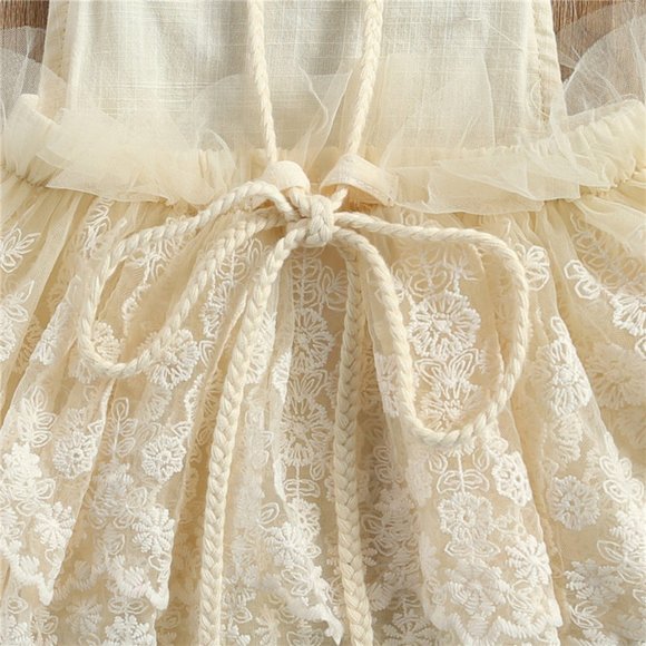 Boho Gold Romper Lace Fall Thanksgiving Girl Outfit Clothes Christmas New Year - Picture 8 of 9